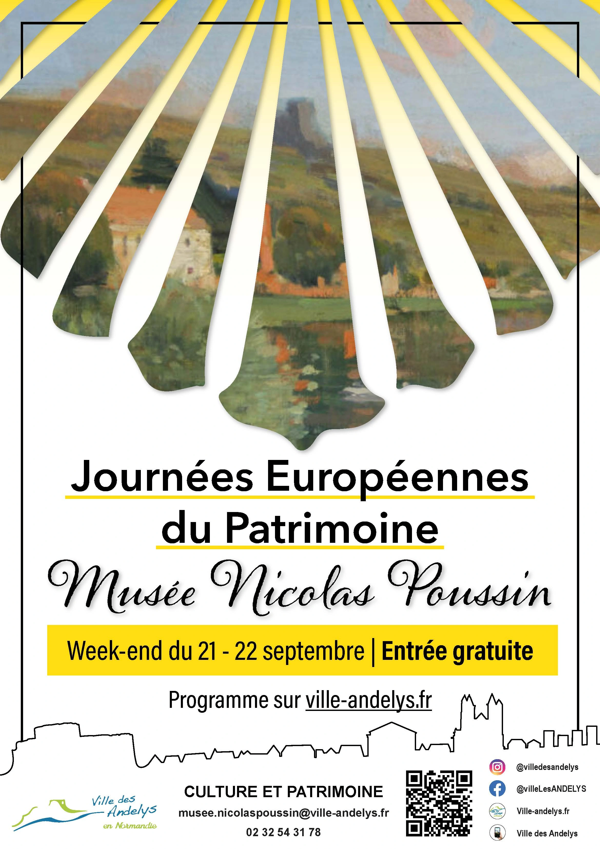Proposition d'affiche pour promouvoir les Journées Européennes du Patrimoine 2024 à la mairie des Andelys
