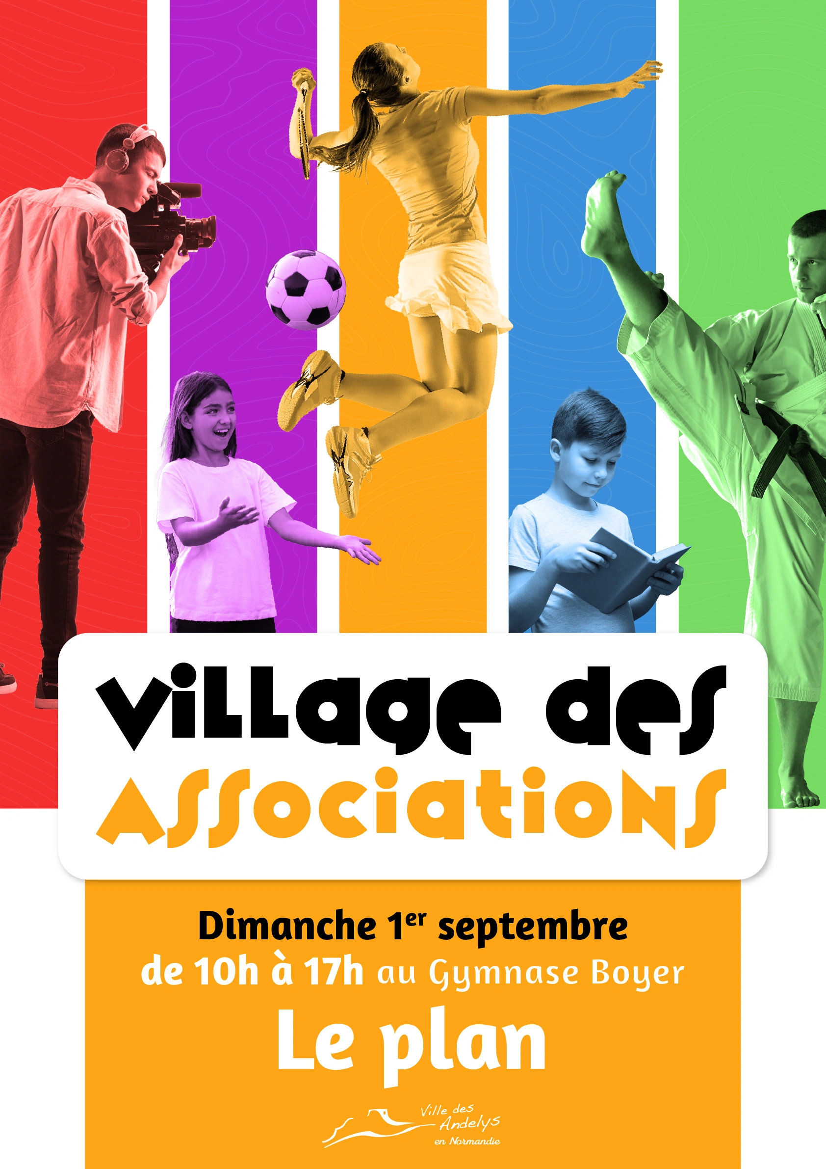 Plan du Village des associations 2024 aux Andelys