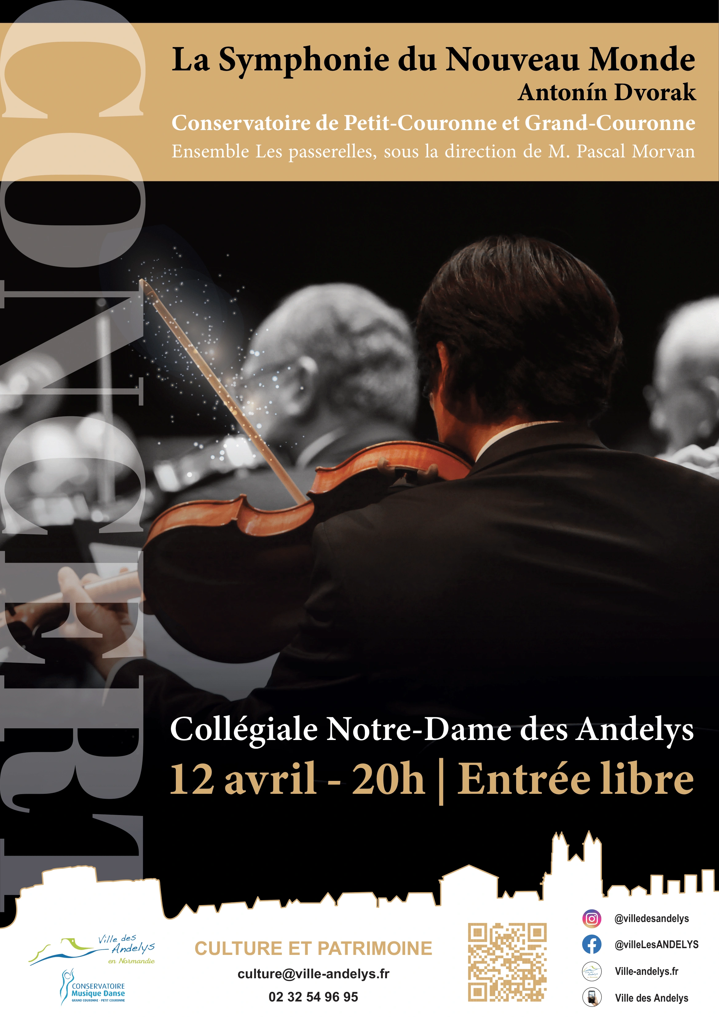 Affiche promotionnelle pour un concert à la Collégiale des Andelys