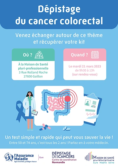 Affiche pour le dépistage du cancer colorectal