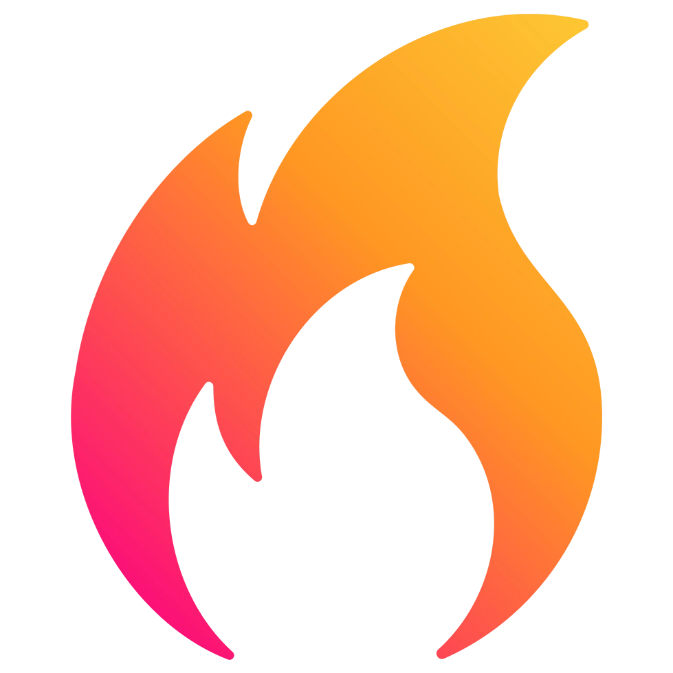 Logo de LisaDesign représentant une flamme