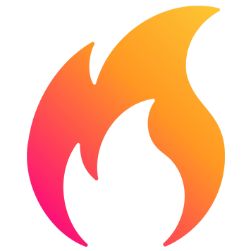 Logo du portfolio représentant une flamme