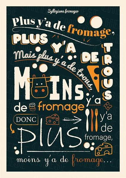 Affiche amusante avec du fromage