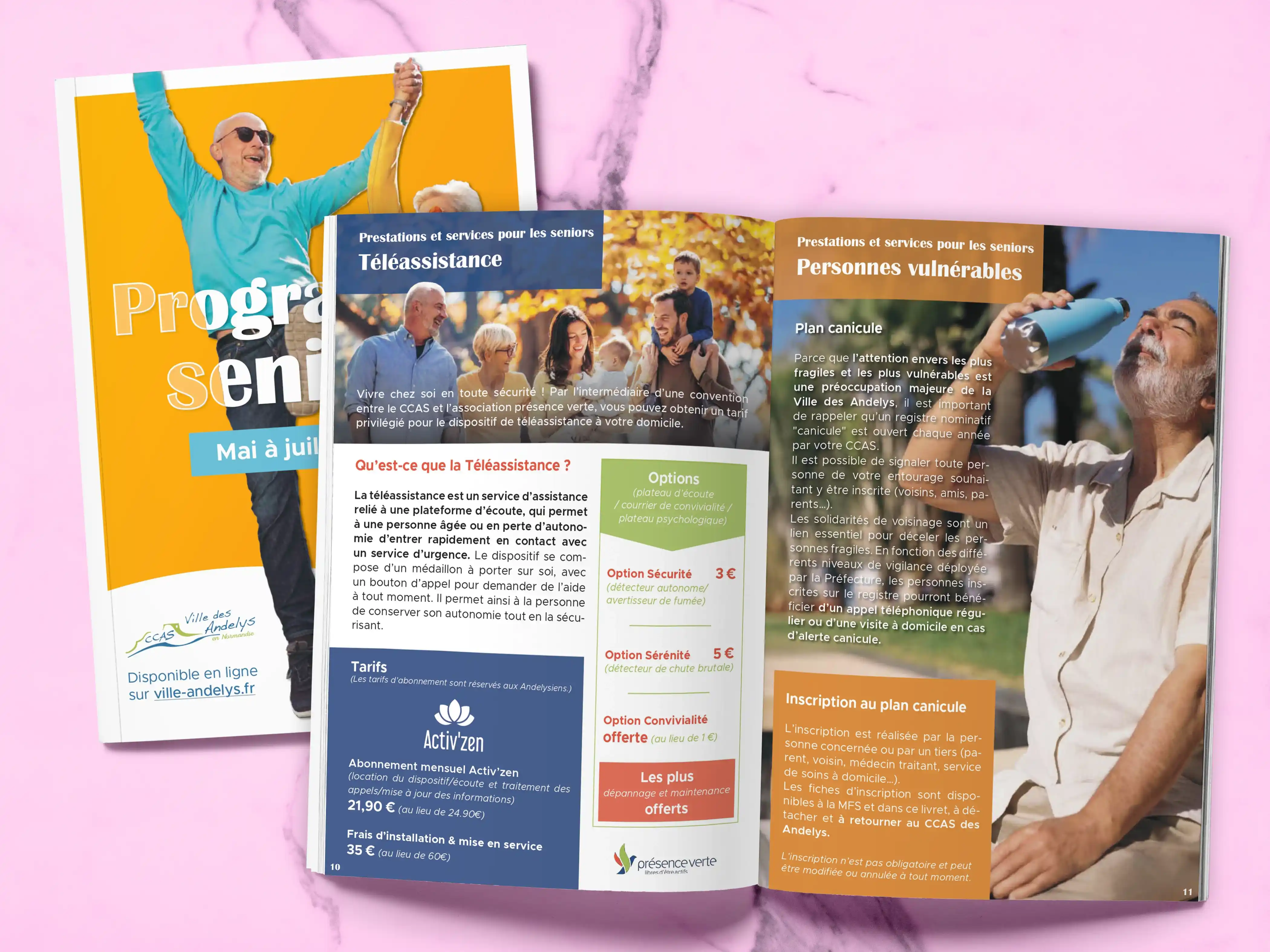 Photo d'un magazine pour seniors.