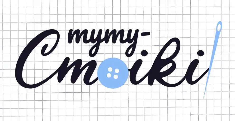 Logo de la marque mymy-cmoiki sur fond quadrillé.